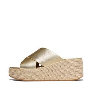 Damskie espadryle FitFlop PlatFForms. Szare espadryle FIT FLOP, bez wzorów, bez obcasa. Za 667,50 zł.