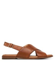 Pikolinos Sandały Algar W0X-0576 Brązowy. Brązowe sandały Pikolinos, bez wzorów, ze skóry, bez obcasa, na płaskiej podeszwie, bez zapięcia. Za 489,99 zł.