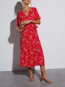 LA Angels Sukienka w kolorze czerwonym rozmiar: XL. Czerwone sukienki LA Angels, na imprezę, xl, bez wzorów, bez kołnierzyka, bez ramiączek, maxi. Za 152,99 zł.