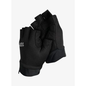 Rękawiczki rowerowe damskie 100% Exceeda Gel Short Finger Gloves. Czarne rękawiczki 100%, bez wzorów. Za 95,99 zł.