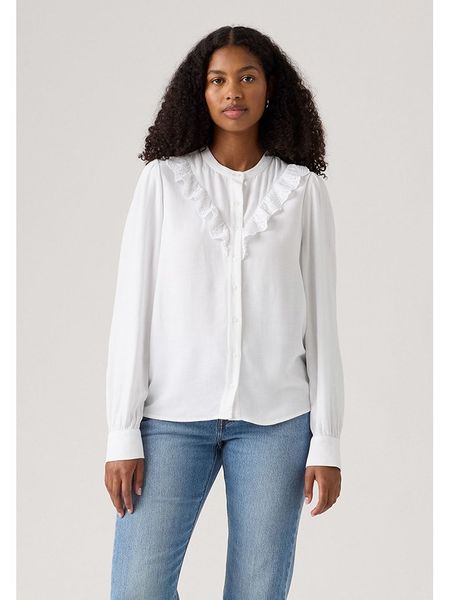 Levi's Bluzka w kolorze białym rozmiar: L. Białe bluzki Levi's®, l, bez wzorów, z bawełny, bez kołnierzyka, bez ramiączek. Za 132,05 zł.