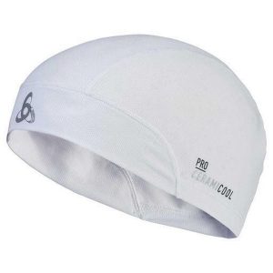Czapka do biegania dla dorosłych Odlo Ceramicool UVP. Białe czapki ODLO, bez wzorów, sportowe. Za 112,44 zł.