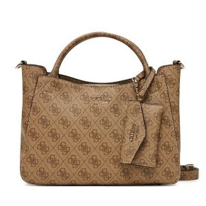 Torebka Guess. Brązowe torebki klasyczne Guess, z aplikacjami, bez dodatków. Za 399,99 zł.