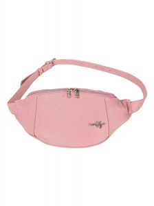 Nerka z metalowymi detalami Priya - Dusty Rose Meatfly. Czerwone nerki i saszetki Meatfly, bez wzorów, z materiału. Za 152,99 zł.