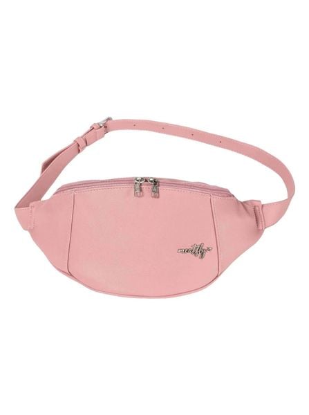 Nerka z metalowymi detalami Priya - Dusty Rose Meatfly. Czerwone nerki i saszetki Meatfly, bez wzorów, z materiału. Za 152,99 zł.