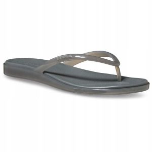Japonki Dla Dorosłych Crocs Miami Jelly Round Toe Flip. Czerwone klapki Crocs, bez wzorów, z materiału, bez obcasa. Za 169,99 zł.