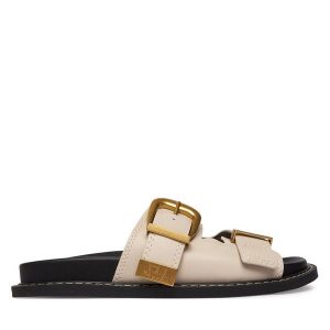 Klapki Steve Madden. Brązowe klapki Steve Madden, bez wzorów, bez obcasa. Za 429,99 zł.