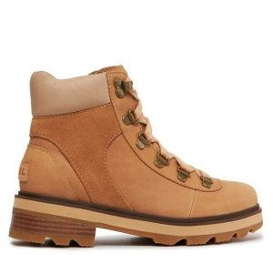 Trapery Sorel. Brązowe buty zimowe Sorel, bez obcasa, bez zapięcia. Za 989,99 zł.