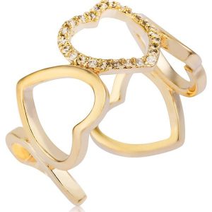 U.S. Polo Assn. Pozłacany pierścionek z kryształami rozmiar: onesize. Białe pierścionki U.S. Polo Assn., z kryształem, metalowe. Za 69,99 zł.