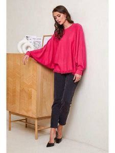 Soft Cashmere Sweter w kolorze różowym rozmiar: 38/40. Różowe swetry oversize Soft Cashmere, bez wzorów, z kaszmiru, bez ramiączek. Za 126,99 zł.
