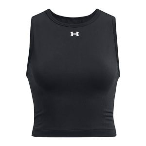 Tank top treningowy damski Under Armour Vanish Seamless. Czarne topy Under Armour, m, bez wzorów, bez kołnierzyka, bez ramiączek. Za 139,99 zł.