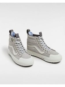 Vans Skórzane sneakersy w kolorze szarym rozmiar: 35. Szare trampki Vans, bez wzorów, z materiału, za kostkę, bez zapięcia. Za 267,92 zł.
