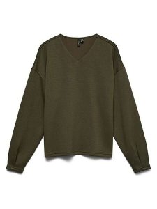 Vero Moda Bluza w kolorze khaki rozmiar: XS. Brązowe bluzy Vero Moda, xs, bez wzorów, bez kaptura. Za 109,95 zł.