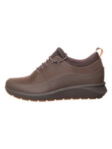 Clarks Skórzane sneakersy "Un Venture" w kolorze ciemnobrązowym rozmiar: 40. Brązowe trampki Clarks, bez wzorów, bez zapięcia. Za 289,88 zł.