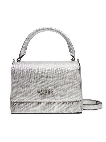 Guess Torebka HWZM96 43200 Srebrny. Szare torebki klasyczne Guess, z aplikacjami, ze skóry, bez dodatków. Za 299,99 zł.