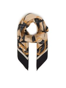 Elisabetta Franchi Chusta FO-16L-61E2-045 Beżowy. Brązowe apaszki i chusty Elisabetta Franchi, bez wzorów, z jedwabiu. Za 599,99 zł.