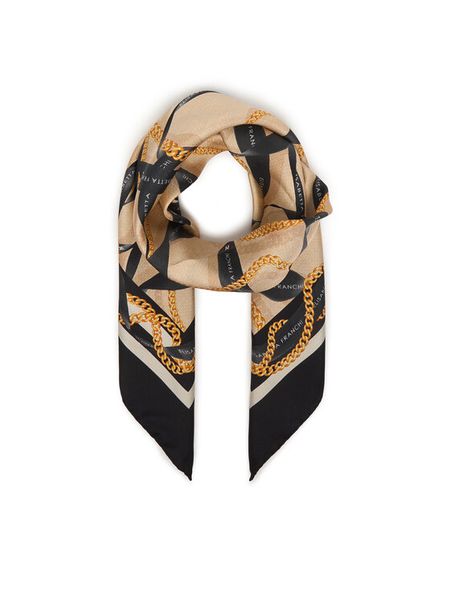 Elisabetta Franchi Chusta FO-16L-61E2-045 Beżowy. Brązowe apaszki i chusty Elisabetta Franchi, bez wzorów, z jedwabiu. Za 599,99 zł.