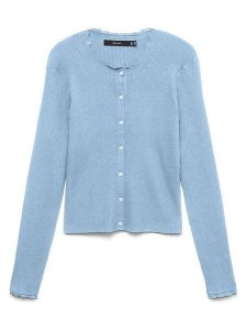 Vero Moda Kardigan w kolorze błękitnym rozmiar: L. Niebieskie kardigany Vero Moda, ze splotem. Za 93,51 zł.