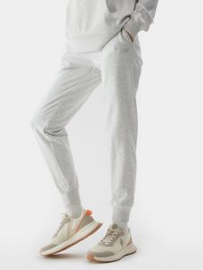 4F Spodnie dresowe 4FWSS24TTROF606 Szary Regular Fit. Szare spodnie dresowe 4f, xs, bez wzorów, z bawełny. Za 79,99 zł.