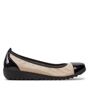 Baleriny Caprice. Brązowe balerinki Caprice, bez wzorów, bez obcasa, bez zapięcia. Za 299,99 zł.