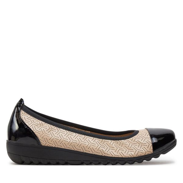 Baleriny Caprice. Brązowe balerinki Caprice, bez wzorów, bez obcasa, bez zapięcia. Za 179,99 zł.