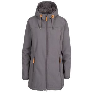 Trespass Kristen - Damski softshell Jkt Carbon. Szare kurtki Trespass, bez wzorów, z futra, bez kaptura. Za 417,99 zł.