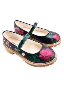 Goby Skórzane baleriny w kolorze czarnym ze wzorem rozmiar: 39. Czarne balerinki Goby, bez wzorów, bez obcasa, bez zapięcia. Za 173,99 zł.