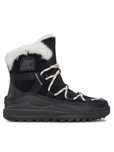 Sorel Śniegowce Ona™ Rmx Glacy Wp NL5050-010 Czarny. Czarne buty zimowe Sorel, ze skóry, bez obcasa, bez zapięcia. Za 579,99 zł.