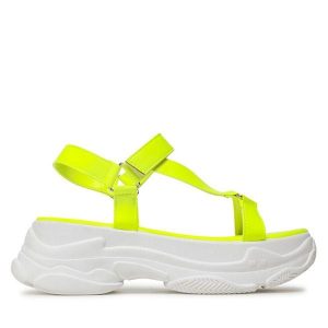 Sandały Jenny Fairy. Zielone sandały Jenny Fairy, bez wzorów, bez obcasa, na płaskiej podeszwie, bez zapięcia. Za 179,99 zł.