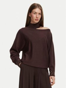 Marciano Guess Sweter G6BR13 Z1591 Brązowy Regular Fit. Brązowe swetry klasyczne Marciano Guess, s, bez kołnierzyka. Za 589,99 zł.
