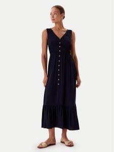 Tatuum Sukienka letnia Letitia T2510.202 Granatowy Relaxed Fit. Niebieskie kombinezony Tatuum, na lato, bez wzorów, z wiskozy, bez kołnierzyka, bez ramiączek. Za 339,99 zł.