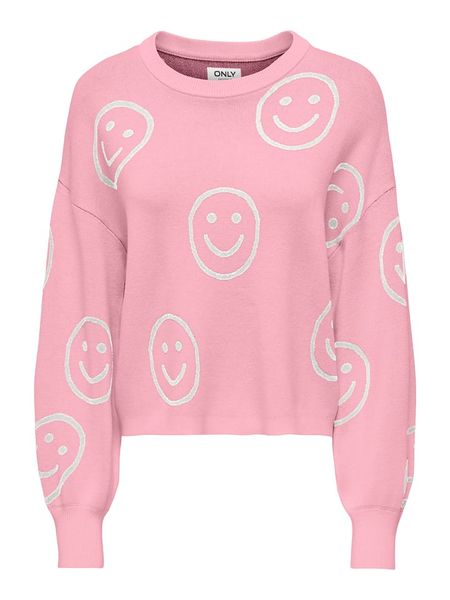 ONLY Sweter w kolorze jasnoróżowym rozmiar: S. Różowe swetry oversize ONLY, s, bez wzorów, bez ramiączek. Za 95,92 zł.