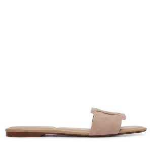 Klapki Calvin Klein. Brązowe klapki Calvin Klein, bez wzorów, bez obcasa. Za 368,99 zł.