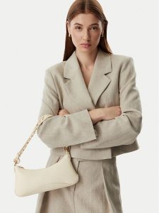 HUGO Torebka Ilary 50562964 Kremowy. Białe torebki klasyczne Hugo, bez wzorów, ze skóry, bez dodatków. Za 549,99 zł.