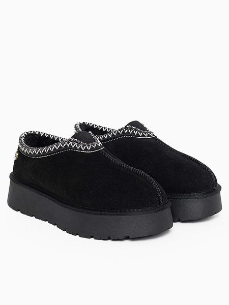 Gooce Skórzane botki zimowe "Wael" w kolorze czarnym rozmiar: 41. Czarne botki Gooce, na zimę, bez wzorów, z wełny, bez obcasa, na platformie, bez zapięcia. Za 205,45 zł.