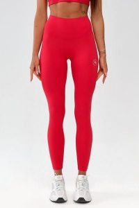 Damskie legginsy sportowe fitness Rough Radical Zoya Classic. Czerwone legginsy ROUGH RADICAL, bez wzorów, z elastanu, z podwyższonym stanem, długie. Za 135,92 zł.