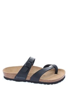 BACKSUN Japonki w kolorze czarnym rozmiar: 41. Czarne klapki Backsun, bez wzorów, z materiału, z otwartym noskiem, bez obcasa. Za 117,99 zł.