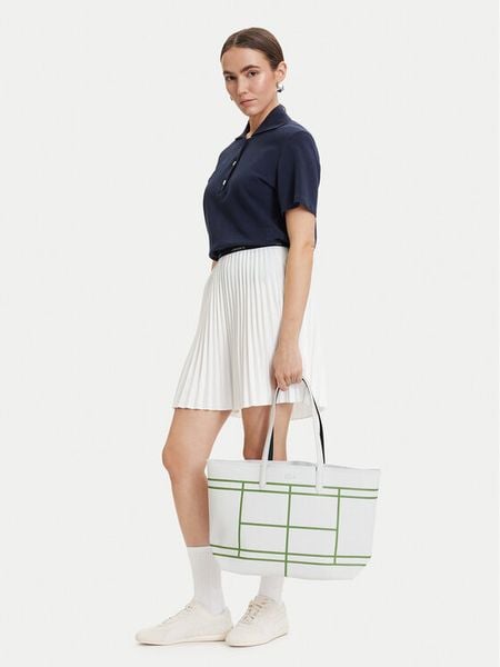 Lacoste Torebka Anna NF5250AS Granatowy. Niebieskie shopper bag Lacoste, bez wzorów, ze skóry, bez dodatków. Za 484,99 zł.