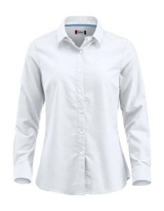 Clique Koszula Oxford Garland z długim rękawem 100% bawełna biała – white. Białe koszule CLIQUE, s, bez wzorów, z bawełny, bez kołnierzyka, bez ramiączek. Za 229,21 zł.