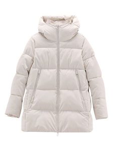 Jeanne Baret Kurtka zimowa "Myrtle" w kolorze kremowym rozmiar: 40. Brązowe kurtki Jeanne Baret, na zimę, m, bez wzorów, z puchu, bez kaptura. Za 550,36 zł.