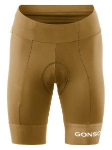 Gonso Szorty kolarskie "Essential" w kolorze jasnobrązowym rozmiar: 36. Brązowe spodenki sportowe Gonso, bez wzorów, z materiału, rowerowe. Za 224,95 zł.