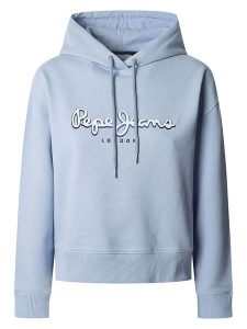 Pepe Jeans Bluza "Maddy" w kolorze błękitnym rozmiar: S. Niebieskie bluzy Pepe Jeans, s, bez wzorów, z bawełny, z kapturem. Za 180,06 zł.