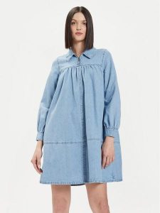 ONLY Sukienka jeansowa Madden 15248963 Niebieski Loose Fit. Niebieskie kombinezony ONLY, m, bez wzorów, z bawełny, bez kołnierzyka, bez ramiączek. Za 109,99 zł.
