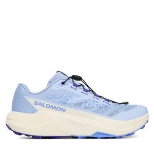 Buty do biegania Salomon. Niebieskie buty sportowe Salomon, bez wzorów, bez zapięcia, do biegania. Za 409,99 zł.