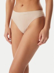 Calvin Klein Underwear Komplet stringów LV00QD5211 Beżowy. Brązowe komplety bielizny Calvin Klein Underwear, bez wzorów, z syntetyku. Za 189,99 zł.