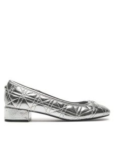 Steve Madden Półbuty Cherish-Q SM11003516 Srebrny. Szare półbuty Steve Madden, bez wzorów, ze skóry, bez obcasa, na płaskiej podeszwie, bez zapięcia. Za 319,99 zł.