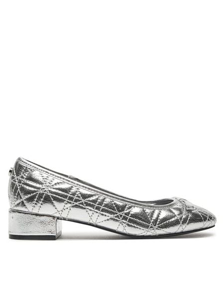 Steve Madden Półbuty Cherish-Q SM11003516 Srebrny. Szare półbuty Steve Madden, bez wzorów, ze skóry, bez obcasa, na płaskiej podeszwie, bez zapięcia. Za 259,99 zł.