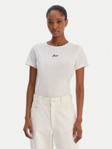 BOSS T-Shirt Elove 50554696 Biały Slim Fit. Białe t-shirty Boss, xs, bez wzorów, z bawełny, bez kołnierzyka, bez ramiączek. Za 229,99 zł.