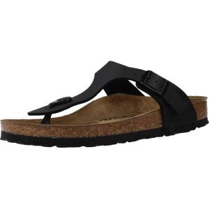 Japonki damskie Birkenstock Gizeh Bf Black. Czarne klapki Birkenstock, bez wzorów, z materiału, bez obcasa. Za 437,00 zł.