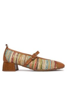 Hispanitas Czółenka RHV264686 C006 Brązowy. Brązowe czółenka Hispanitas, bez wzorów, z materiału, bez obcasa, bez zapięcia. Za 589,99 zł.